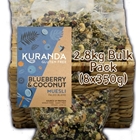 Natural Muesli 2.8kg - Paleo Blueberries Coconut Muesli Gluten Free - Kuranda Wholefoods (8x350g)