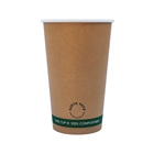 16oz PLA Single Wall Kraft Compostable Cups | Coffee Cup Supplier | Good Food Warehouse