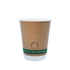 12oz PLA Double Wall Kraft Compostable Cups | Cafe Suppliers | Good Food Warehouse