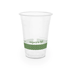 Vegware 16oz PLA Clear Leaf Cold Cup | Best Compostable Cup Supplier | Good Food Warehouse