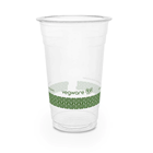 Vegware 20oz PLA Clear Leaf Cold Cup | Best Compostable Cup Supplier | Good Food Warehouse
