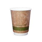 Vegware 12oz Kraft Double Wall Coffee Cup | Compostable Coffee Cups | Good Food Warehouse