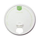 Vegware 89mm White Paper Sipper Lid | Compostable Coffee Cups Lid | Good Food Warehouse