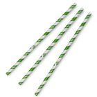 Vegware Jumbissimo Green Swirl Paper Straws | Best Compostable Cup Supplier | Good Food Warehouse