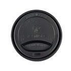 Vegware 79mm cPLA Black Sipper Lid | Compostable Coffee Cups Lid | Good Food Warehouse