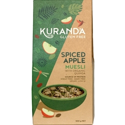 Order Online via Good Food Warehouse, Quantity Discounts. 500g Spiced Apple Gluten Free Muesli.