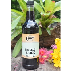 Organic Ice Tea Syrup 750ml - Hibiscus Rose - Cravve (1x750ml)