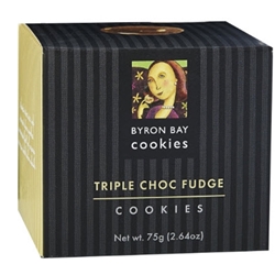 Order Wholesale Fresh Byron Bay Triple Choc Fudge Baby Button 75g Gift Cube from Good Food Warehouse. FREE DELIVERY AUSTRALIA WIDE.