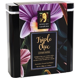 Floral Gift Tin 200g - Triple Choc Fudge - Byron Bay Cookies (1x200g)