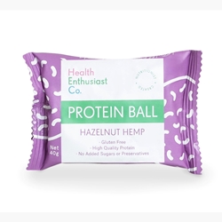 Health Enthusiast Hazelnut Hemp Single Wrapped Protein Balls | Good Food Warehouse