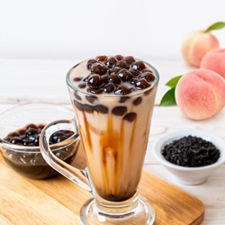 Black Tea Peach Bubble Tea Recipe | Shott Light Fruit Syrup Supplier | Good Food Warehouse