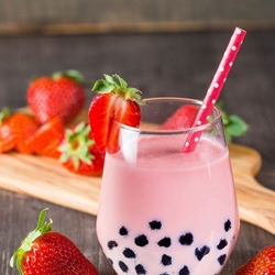 Strawberry Bubble Tea Recipe | Shott Light Fruit Syrup Supplier | Good Food Warehouse
