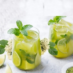 Iced Elderflower & Green Tea Recipe | Shott Light Fruit Syrup Distributor| Good Food Warehouse