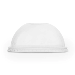 Vegware 96mm Straw Hole Domed Lid | Best Compostable Cup Supplier | Good Food Warehouse