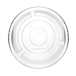 Vegware  96mm No Slot Flat Lid | Best Compostable Cup Supplier | Good Food Warehouse