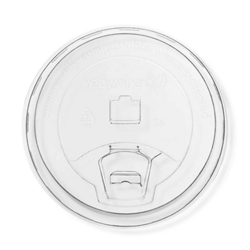 Vegware 96mm Clear Sipper Lid  | Best Compostable Cup Supplier | Good Food Warehouse