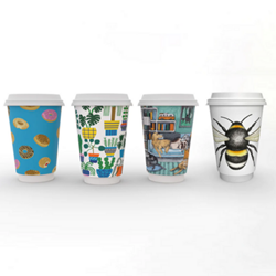 Vegware 16oz Gallery Double Wall Coffee Cup | Compostable Coffee Cups | Good Food Warehouse