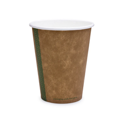 Vegware 12oz Kraft Single Wall Coffee Cup | Compostable Coffee Cups | Good Food Warehouse