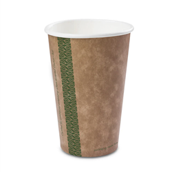 Vegware 16oz Kraft Single Wall Coffee Cup | Compostable Coffee Cups | Good Food Warehouse