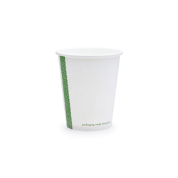 Vegware 6oz White Single Wall Coffee Cup | Compostable Coffee Cups | Good Food Warehouse