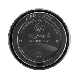 Vegware 89mm cPLA Sipper Lid | Compostable Coffee Cups Lid | Good Food Warehouse